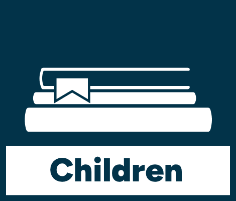 Children landing page hover icon