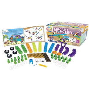 game set featuring colored plastic pieces and photo pamphlet 