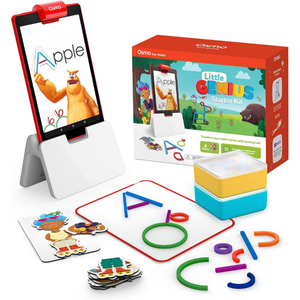 kit with plastic shapes and playing cards with ipad holder