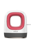 red, white, and black mini cricut easy press machine