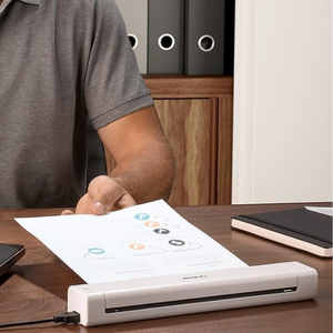 document scanner with sheet of paper in it