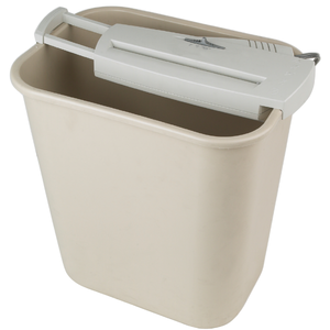 paper shredder attached to waste bin
