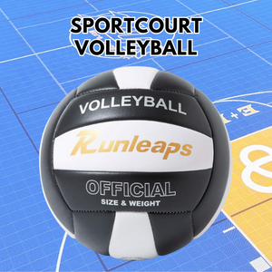 black and white volleyball