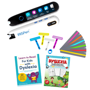 dyslexia kit with books, tools, and color coded markers