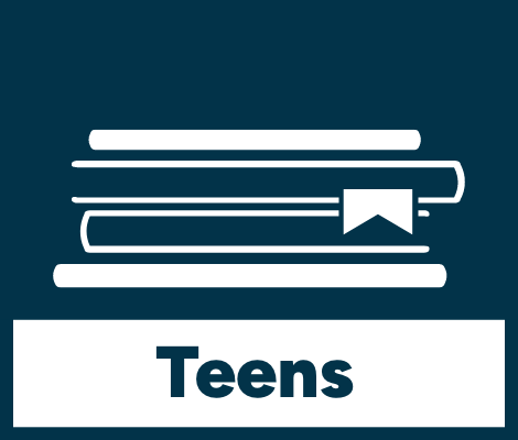 Teens landing page hover icon