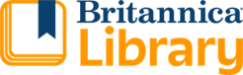 Brittanica Library logo including icon of book with bookmark