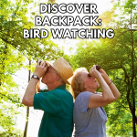 two people using binoculars outside