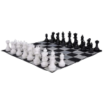 large chess board and chess pieces