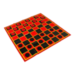 extra large checkers mat with game pieces