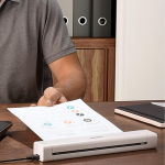 document scanner with sheet of paper in it