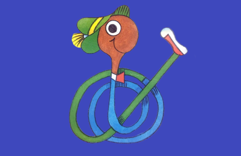 Cartoon image of worm.