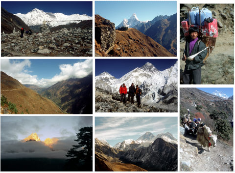 Photo collage of Mt. Everest