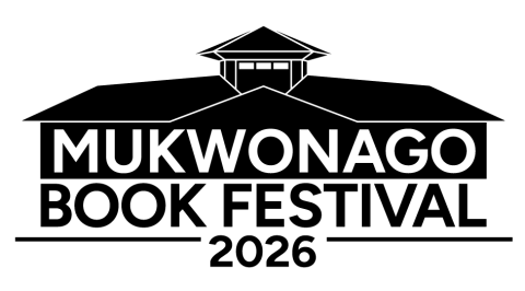 Outline of the library's building with "Mukwonago Book Festival 2026" printed below it.