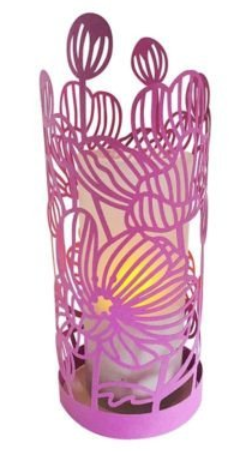 Pink paper flower lantern