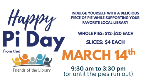 FOMCL Pi Day Pie Sale flier