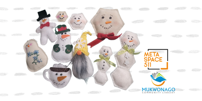 photo die cut fabric snowman samples