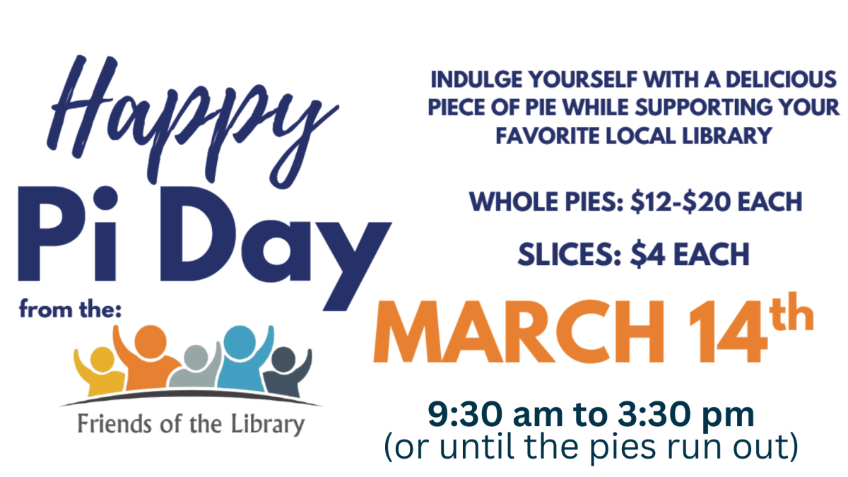 FOMCL Pi Day Pie Sale flier